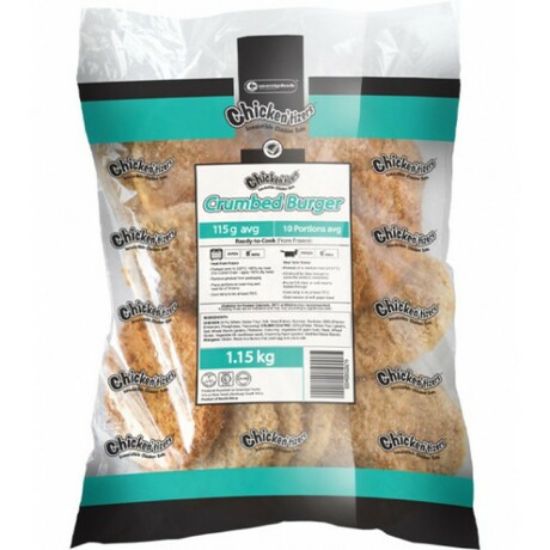 Picture of Chicken Burgers Patties Crumbed Sov 6 x 975g