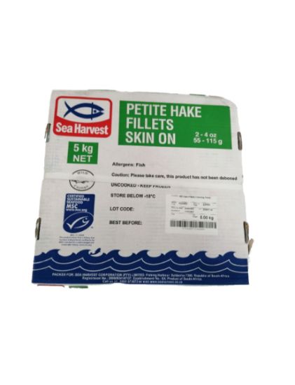 Picture of Fish Hake Fillets (2-4oz) Petite 5Kg Sea/Harv