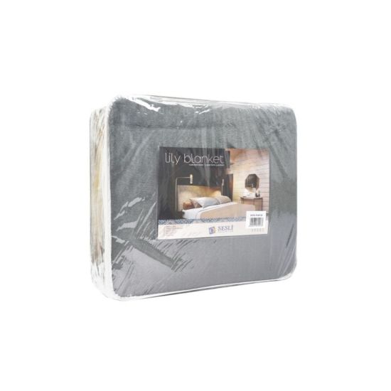 Picture of BLANKET SESLI GREY QUEEN 220x250