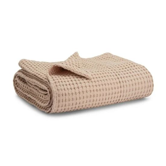 Picture of NORTEX WAFFLE THROW WARM TAUPE 110x170