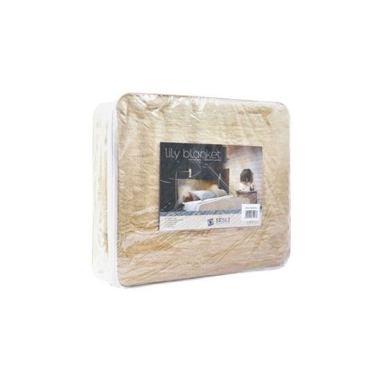 Picture of BLANKET SESLI HOTEL BEIGE SINGLE 150x200