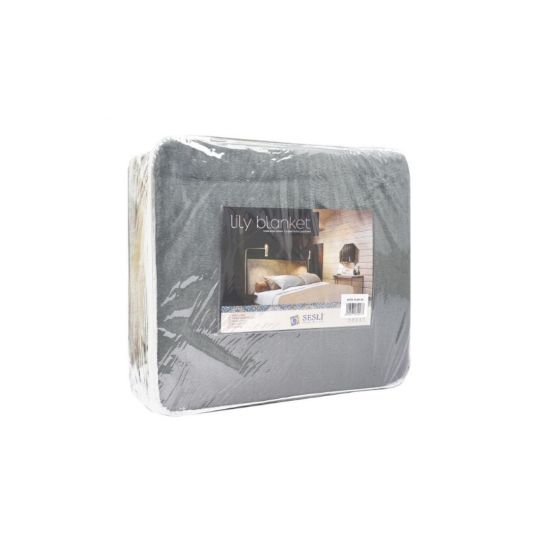 Picture of BLANKET SESLI GREY SINGLE 150x200