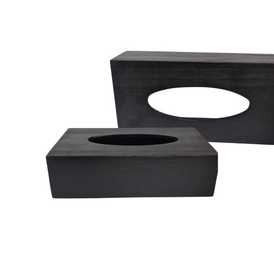Picture of TISSUE BOX WOOD EBONY (100)  TIS009A